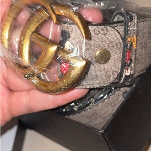 Gucci x Disney GG Supreme Mickey Mouse belt.
